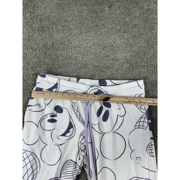 Disney Mickey Mouse Lounge Pajama Pants Womens Large White Drawstring Graphic - Picture 6 of 11